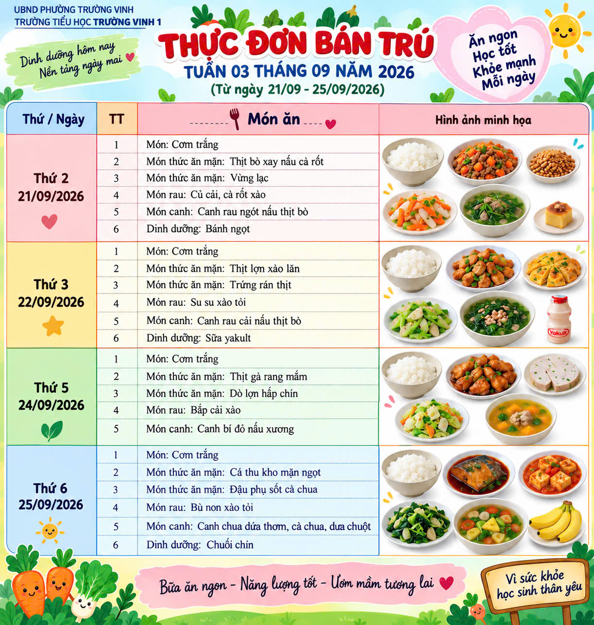 THỰC ĐƠN TUẦN 3